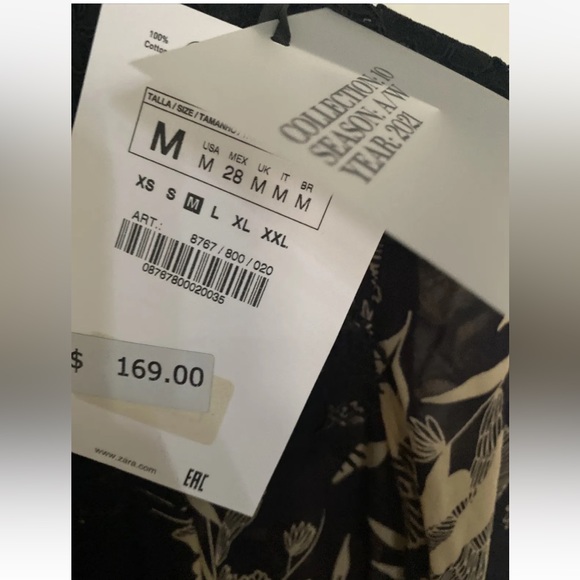 Zara Studio Collection AW21 Limited Edition Lace Trim Floral Print Dress, NWT, M - Picture 5 of 8